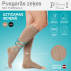 Medical compression knee stockings without toecap, unisex