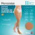 Medical compression mono-stockings without toecap, with fastener on the waistline, unisex. LUX