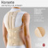 Medical elastic back brace for upper and lower spine, with metal inserts