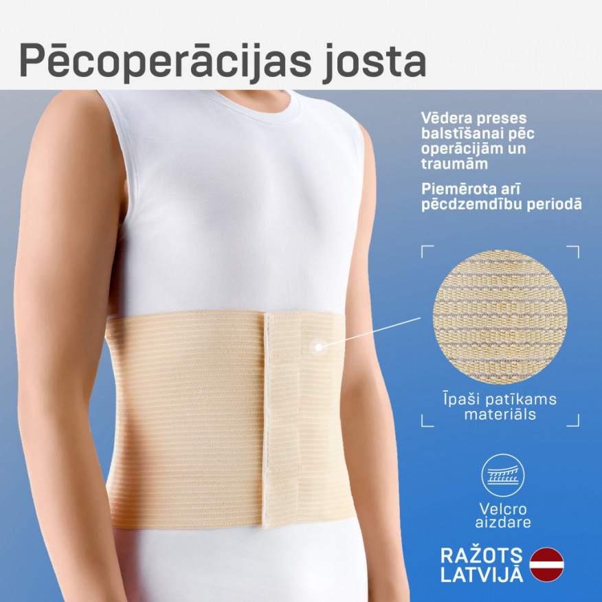 Medicīniskā elastīgā pēcoperācijas josta Medicīniskā elastīgā pēcoperācijas josta