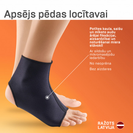 Medicīniskais elastīgais apsējs no neoprēna (ortoze) pēdas locītavas fiksācijai