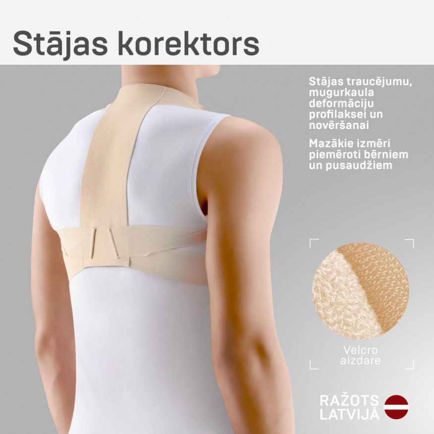 Medicīniskais elastīgais stājas korektors (ortoze) Medicīniskais elastīgais stājas korektors (ortoze)