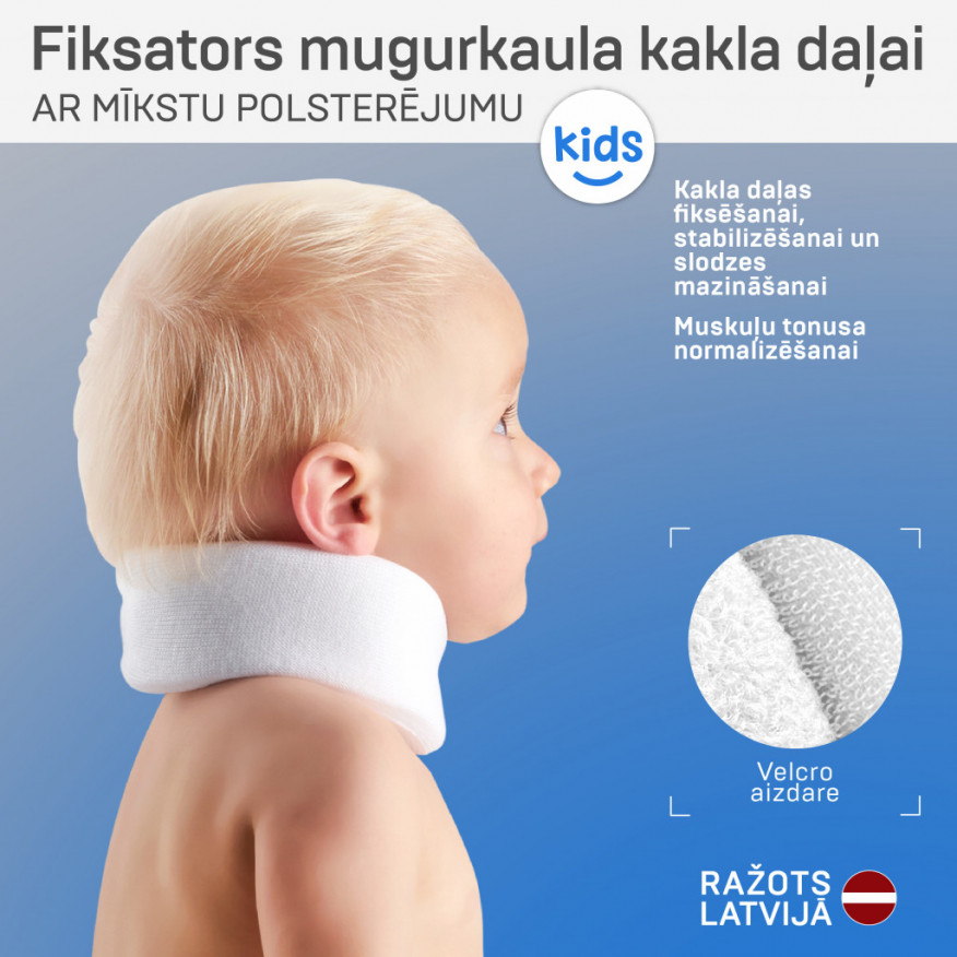 Medicīniskais fiksators (ortoze) mugurkaula kakla daļai, bērnu Medicīniskais fiksators (ortoze) mugurkaula kakla daļai, bērnu