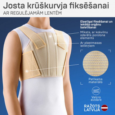 Medisinsk elastisk belte for thorax-fiksering