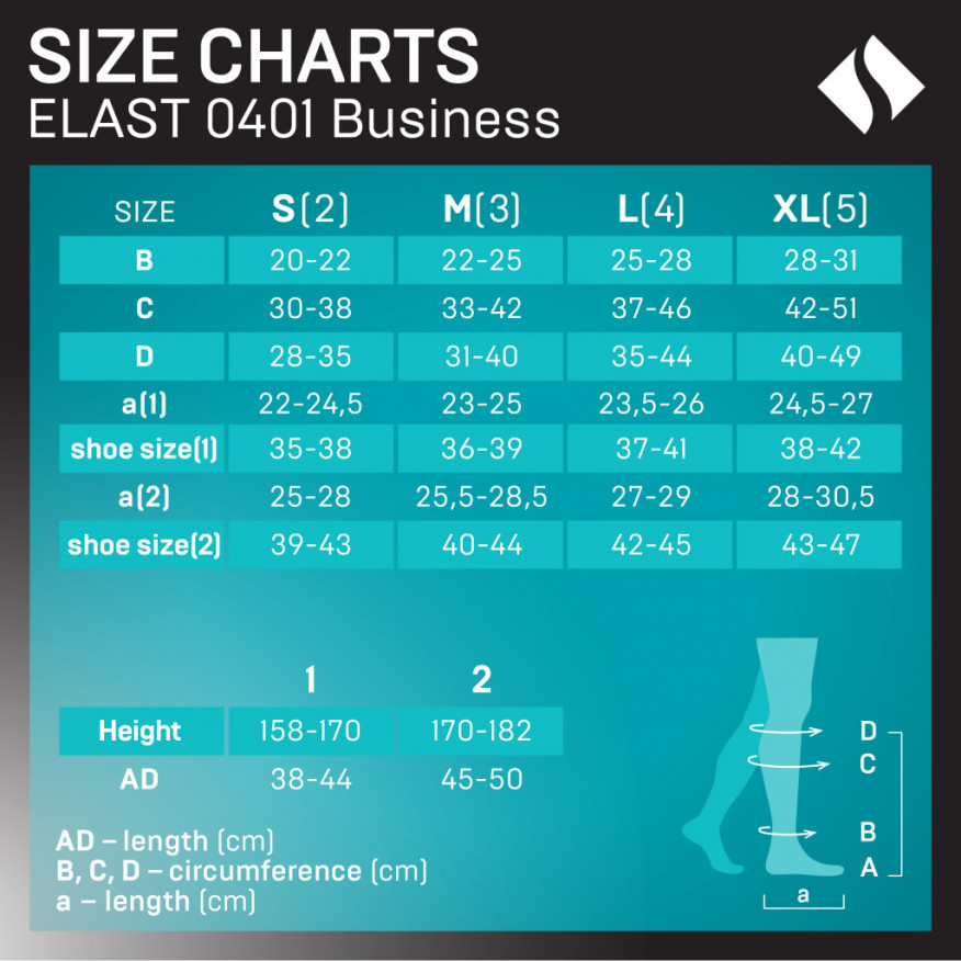 Medical compression knee stockings, with pattern. For travel, everyday and office. Business