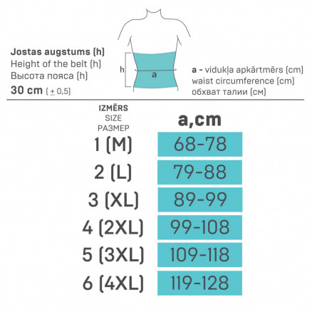 Cortocircuito de fijación lumbar elástica médica de material respirable y duradero con inserciones y correas rígidas para regular la compresión. AIRE