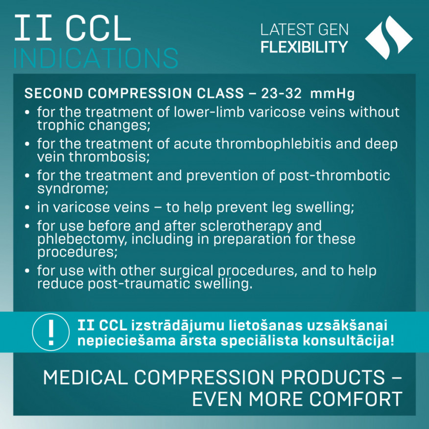 Medical compression thigh stockings without toecap, unisex. LUX 2.0