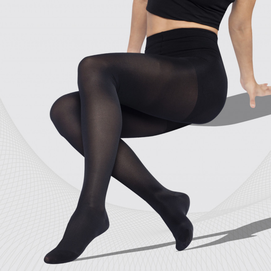 Medical Compression Pantyhose Stockings for Women Men - Plus Size Opaque  Support