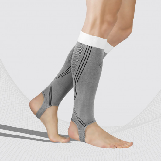 Kompressions-Wadenstrümpfe für Sport und aktiven Lebensstil, mit Fußschlaufen, Unisex. Aktiv
