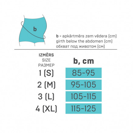 Lääketieteellinen elastinen äitiysvyö, jossa on puuvillaa