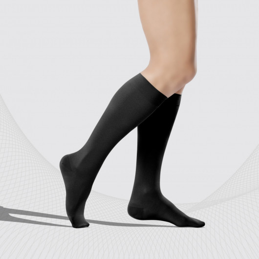 Medical compression knee stockings, unisex. LUX