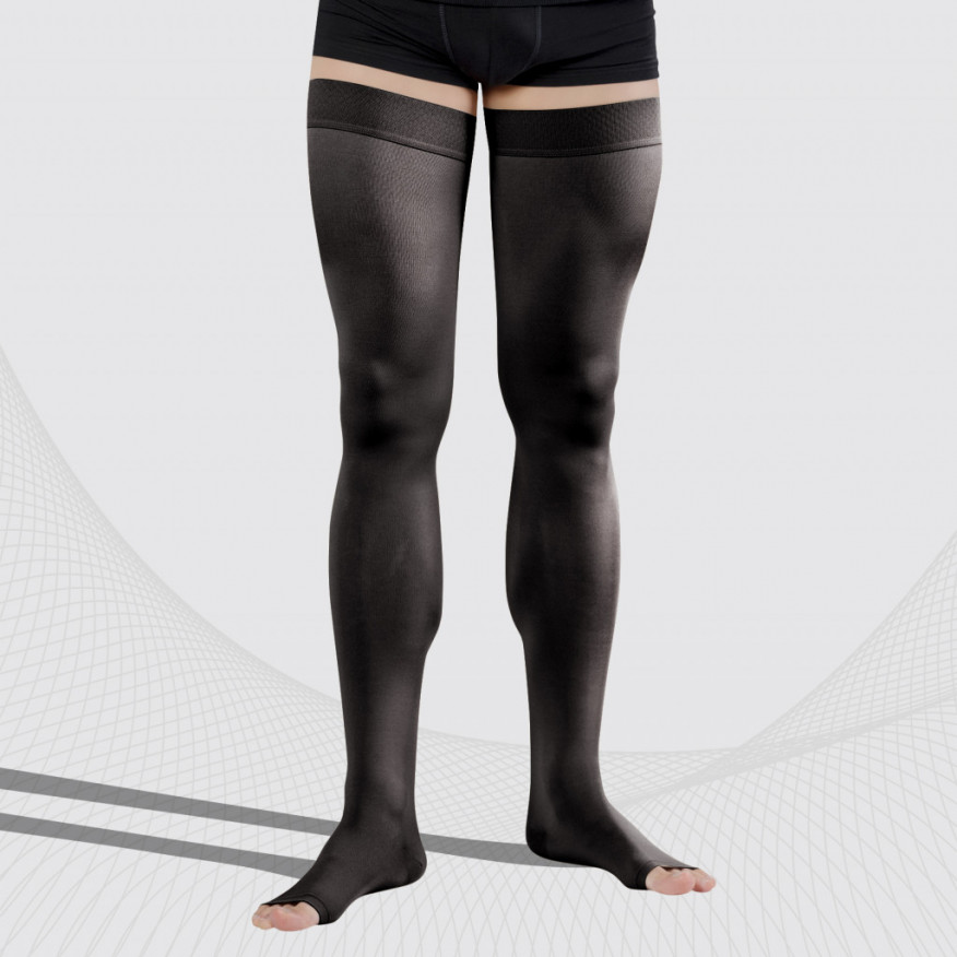 Medical compression thigh stockings without toecap, unisex. LUX - Tonus  Elast