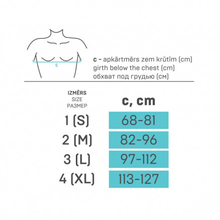 Medicinskt elastiskt bälte för fastsättning av bröstkorgen