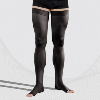 Medizinische Kompression Schenkelstrümpfe ohne Toecap, unisex. LUX
