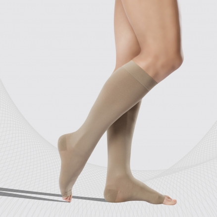 Medizinische Kompressionskniestrümpfe ohne Toecap, unisex