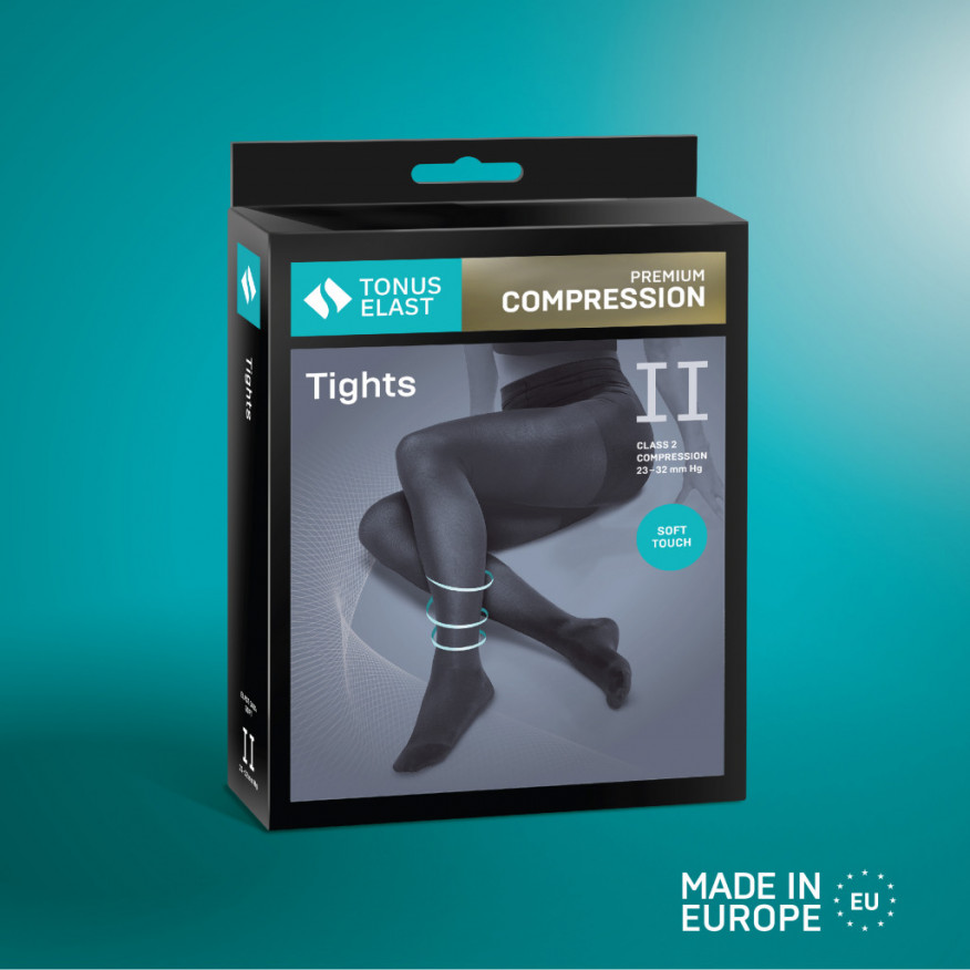 Elastische medizinische Kompressionsstrumpfhose, extra weich. Weich Elastische medizinische Kompressionsstrumpfhose, extra weich. Weich