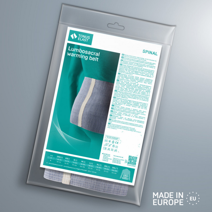 Lumbohelral oppvarmingsbelte grå Lumbohelral oppvarmingsbelte grå