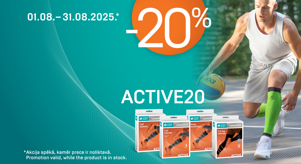 ACTIVE kompresijas izstrādājumiem ar kodu: