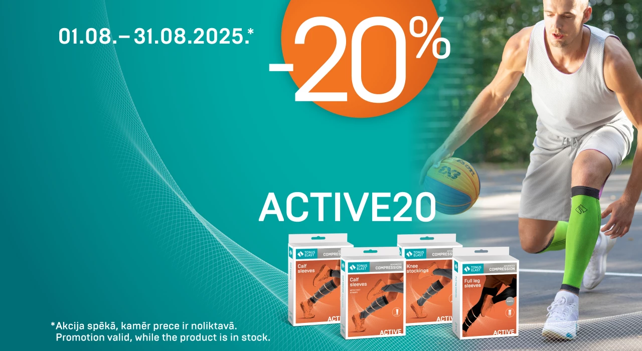 ACTIVE kompresijas izstrādājumiem ar kodu: