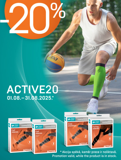 ACTIVE kompresijas izstrādājumiem ar kodu: