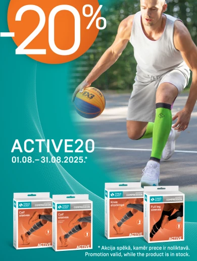ACTIVE kompresijas izstrādājumiem ar kodu: