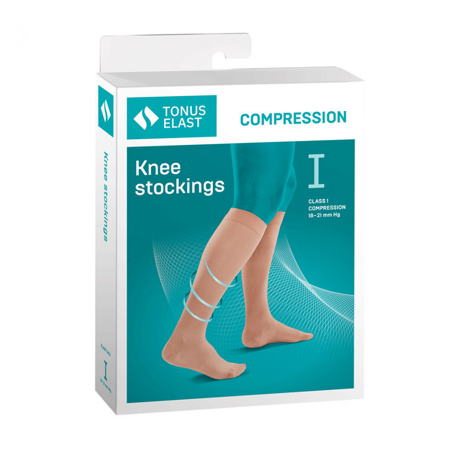 Medical compression knee stockings, unisex. Tonus Elast