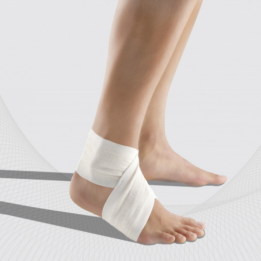 Elastic medical foot bandage (orthosis)