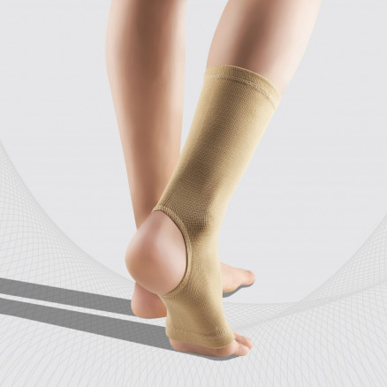 Medicininis elastinis įvairios paskirties tubuliarinis tvarstis, skirtas pėdos sąnariams fiksuoti