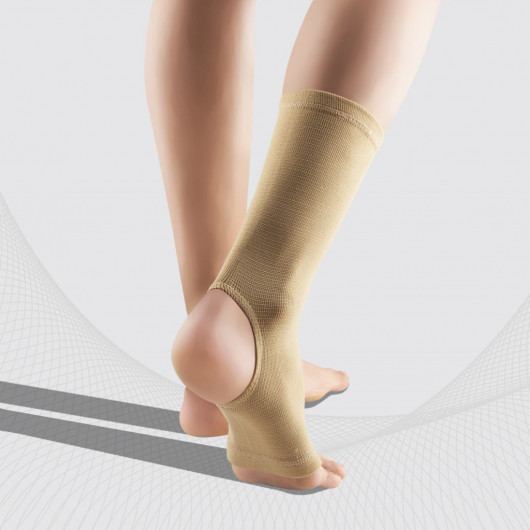 Medicinsk elastisk multifunktionell tubulär bandage, komprimering, för fastsättning av fotleder