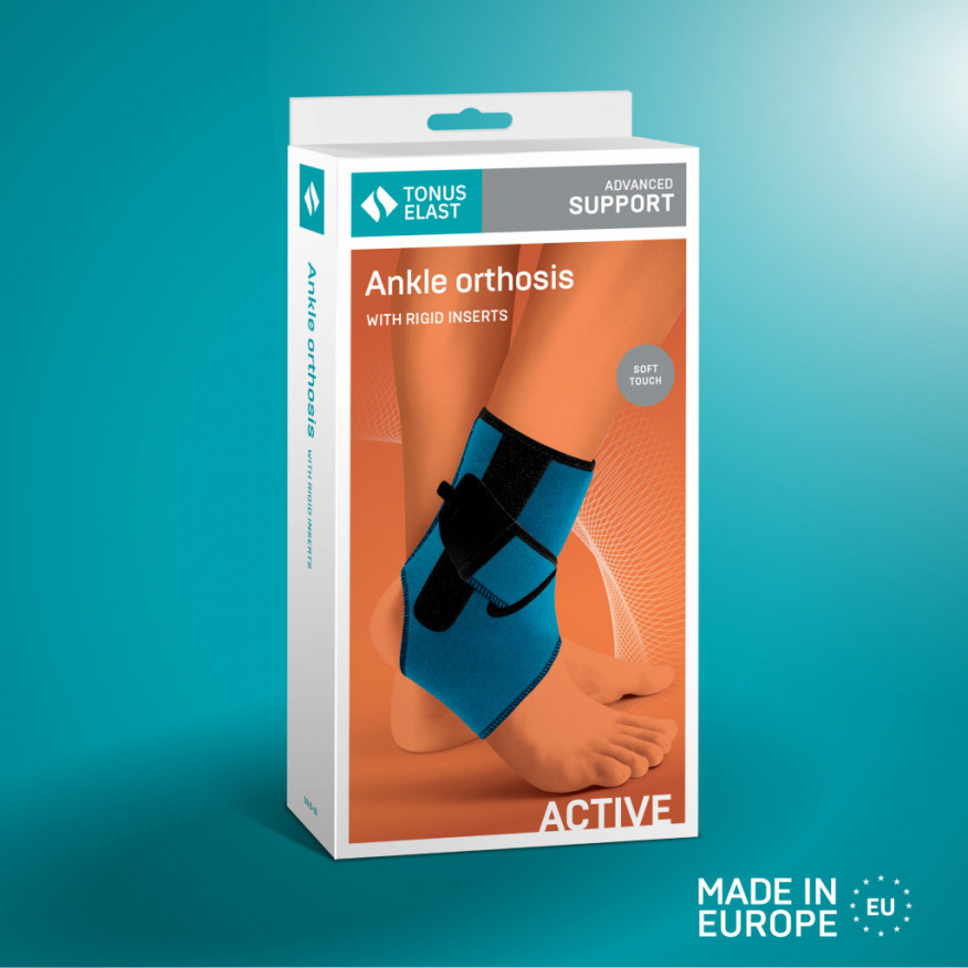 Ankle orthosis with inserts