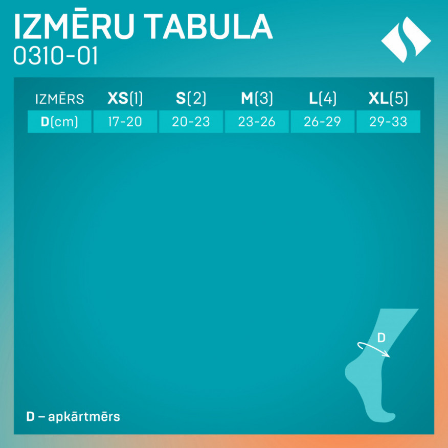 Potītes ortoze ar ieliktņiem