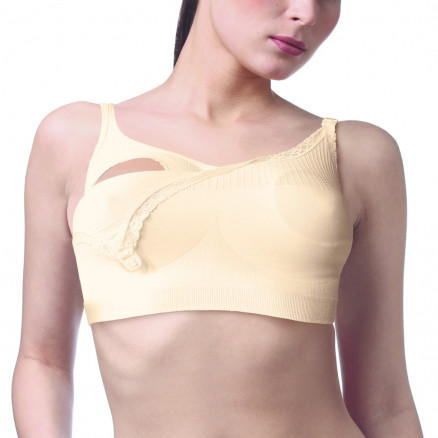 Medical  elastic bra-top for nursing mothers, seamless