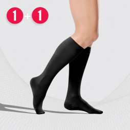 Medical compression knee stockings, unisex. LUX Set of 2 pairs