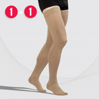 Medical compression thigh stockings with toecap, unisex. LUX Set of 2 pairs