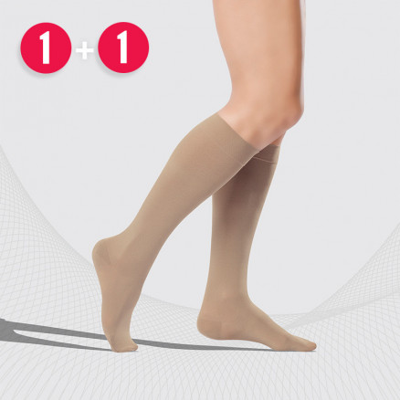 Medicininės kompresinės kojinės iki kelių, tinka vyrams ir moterims. LUX 2 porų rinkinys