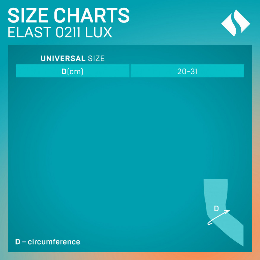 Fixateur médical élastique de néoprène pour articulations coudées, universel. LUX