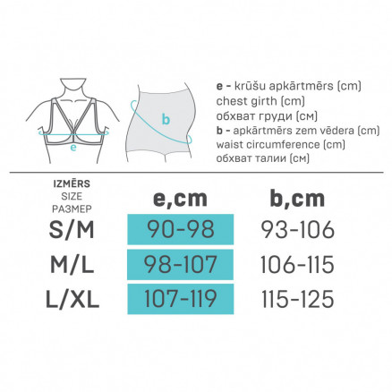 Medicīniskais elastīgais pirmsdzemdību krekls, bezvīļu