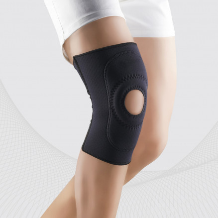 Бандаж медицинский из неопрена на коленный сустав, c пружинными ребрами жесткости