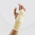Elastic medical wrist joint bandage with a removable metallic plate