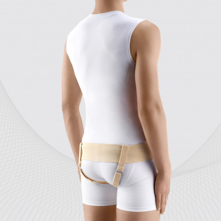 Medizinischer elastischer Gürtel zur inguinalen Hernibehandlung, zweiseitig, mit abnehmbaren Einträgen
