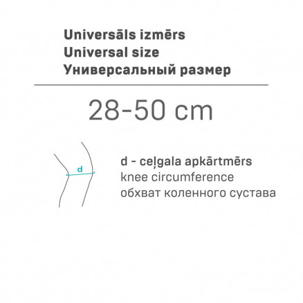 Medizinisches Neopren-Knieband, mit Öffnung für die Kniescheibe, universal. Lux