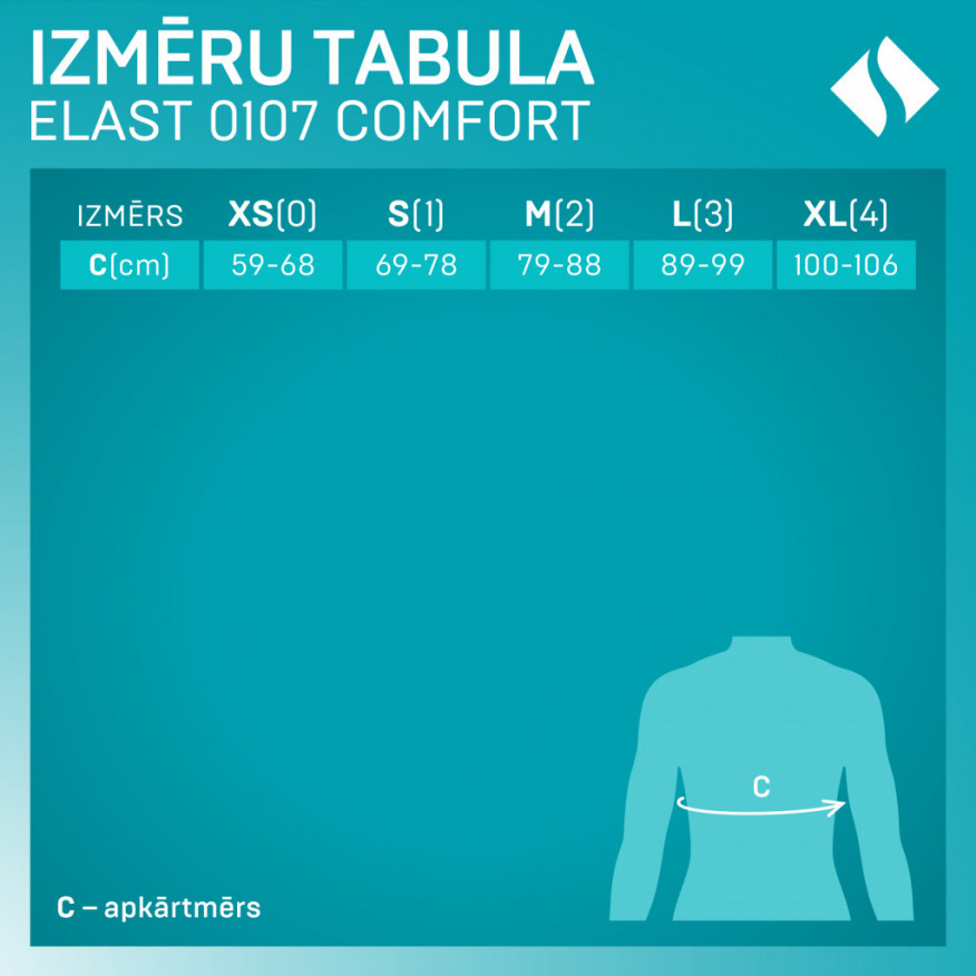 Medicīniskais elastīgais stājas korektors (ortoze), krustveidīgs, augsta komforta