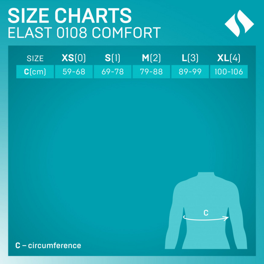 Medizinischer elastischer Haltungskorrektor mit Metalleinsätzen. Comfort