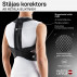 Corrector de postura de soporte de espina torácica elástica médica de material respirable y duradero con inserciones metálicas