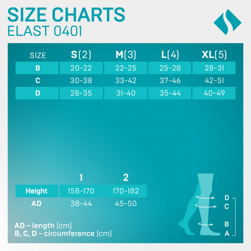 Bas pour genoux à compression médicale, Unisex. *La promotion ne s&amp;#039;applique qu&amp;#039;à la classe de compression préventive!