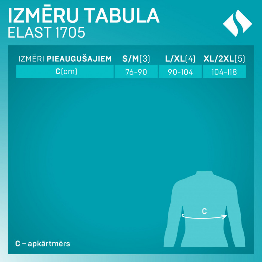 Medicīniskais apsējs atslēgas kaula fiksācijai (reklinators) Medicīniskais apsējs atslēgas kaula fiksācijai (reklinators)