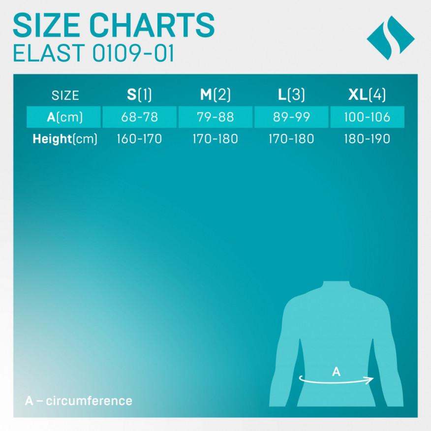 Medicinsk elastisk hållningskorrigerare, för övre och nedre delen av ryggen, med metallinlägg