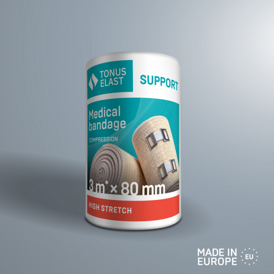 Бинт медицинский компрессионный. Высокой разтяжимости, 60 мм Бинт медицинский компрессионный. Высокой разтяжимости, 60 мм