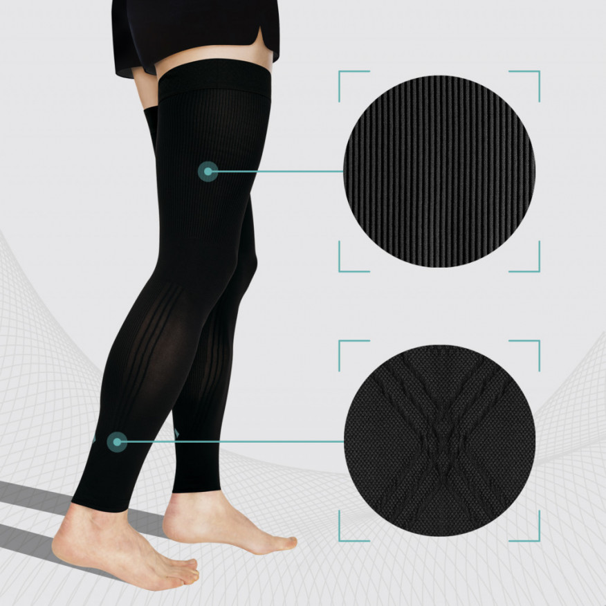 Lääkinnälliset tukisukat urheiluun ja aktiiviseen elämään, reisipituus, unisex. ACTIVE Lääkinnälliset tukisukat urheiluun ja aktiiviseen elämään, reisipituus, unisex. ACTIVE