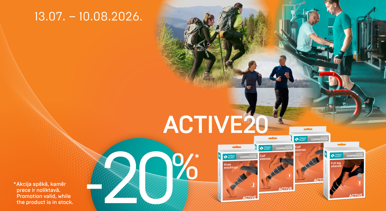på kompressionsprodukter med ACTIVE koden: